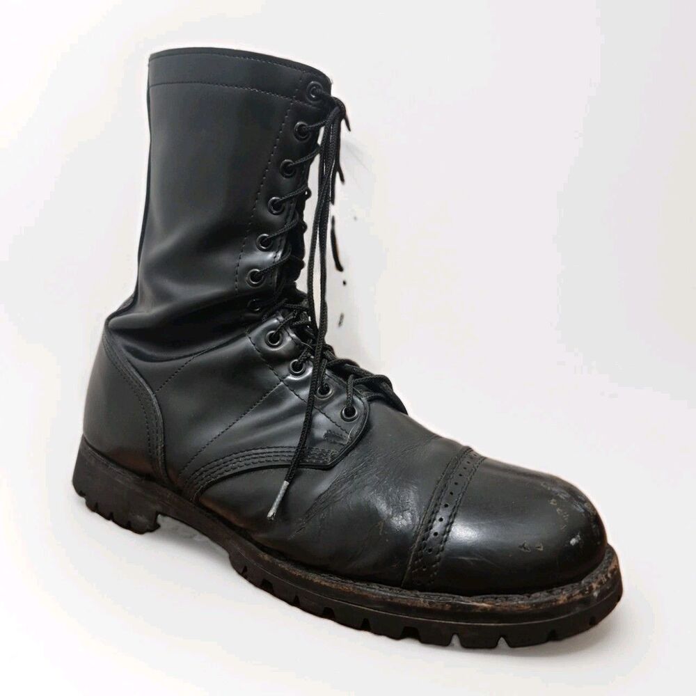Corcoran 1500 10” Jump Boots Mens 13D Black Leather Military USA Made Cap Toe